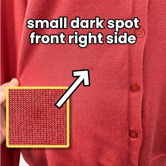 Time and Tru Coral Button Front Cardigan Sweater Long Sleeve Large - Picture 9 of 9